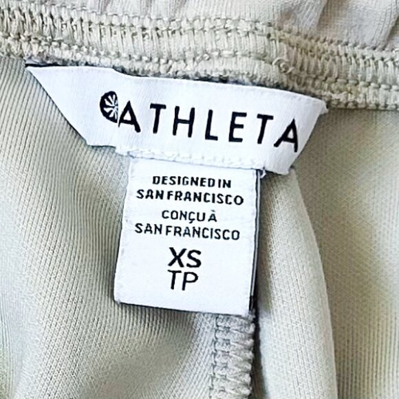 Athleta Seasoft Mid Rise Straight Crop Pant Abalone Beige SOFT Capri XS - Picture 8 of 10